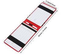 Ausla Porte-Carte de Gardien de Compteur de Score de en PU, Cuir PU Durable avec Crayon en Bois et Cartes de Score pour Les Amateurs de (Silver)