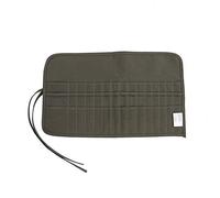 Ausla Porte-pinceaux à peinture 30 compartiments, rouleau en toile vert militaire, 48 x 30 cm, pour pinceaux acryliques, huile et aquarelles