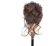Ausla Postiche à Griffes de Cheveux, Extension de Chignon ondulé bou n Soie Mate Haute Température, Pince Portable pour des Chignons Rapides, Maintien sécurisé pour les Femmes et les Filles à