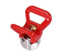 Ausla Protecteur de Buse de Pulvérisation sans Air, Support de Buse en Métal et Plastique, Filetage G7 8 14, Protection de Pointe Rouge pour Pistolet de Pulvérisation sans Air, Compatible avec Wagner
