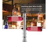 Ausla Rack à Vin en Acier Inoxydable monté ou Support de 8 Bouteilles pour Le Bar de Cuisine Decor Home Decor avec Un Design élégant (8 Trous)