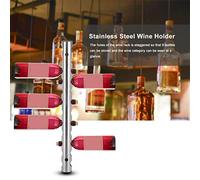 Ausla Rack à Vin en Acier Inoxydable monté ou Support de 8 Bouteilles pour Le Bar de Cuisine Decor Home Decor avec Un Design élégant (12 Trous)