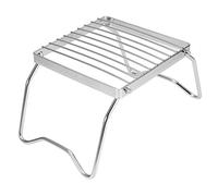 Ausla Rack de Grill Barbecue Portable, Acier Inoxydable, Mini-Gril Pliant avec Sac de Rangement, Idéal pour Les Activités de Plein Air
