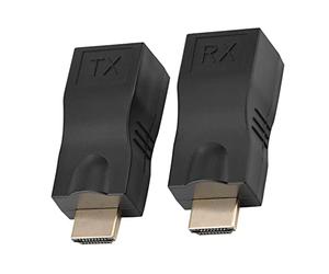 Ausla Rallonge, Matériau ABS, Convertisseur Plug and Play vers RJ45, Prend en Charge Une Résolution 1080P sur 30 Mètres, Idéal pour Le Cinéma Maison et la Configuration