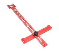 Ausla Règle de Positionnement de Perçage, équerre T à 3 Blocs Coulissants avec échelles Impériale et Métrique, Gabarit en Alliage D'aluminium pour Défonceuse et Scie à Table