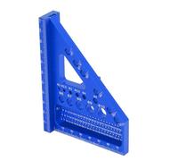 Ausla Règle Triangulaire pour le Travail du Bois, Rapporteur carré en Alliage d'aluminium avec une Précision de 0,1 Mm, Outil de Disposition Multi-angle pour Marquage de 22,5 30 45 60 67,5 75 90