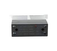 Ausla Relais à Semi-conducteurs AC vers AC, Relais à Semi-conducteurs en Alliage d'aluminium ABS 70 à 280VAC Entrée 24 à 480VAC Sortie 25A, Base de Dissipation Thermique pour Systèmes de Thermostat