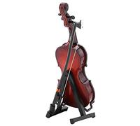 Ausla Réplique de Violoncelle Miniature de 14 Cm, Modèle d'instrument en Tilleul avec Support et étui, Comprend un Archet, Décoration d'affichage pour Salle de Musique, Bureau, Musiciens, Cadeau