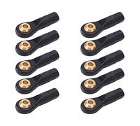 Ausla Rotule de Biellette de Direction RC en Plastique M2, Rotule d'extrémité de Biellette de Direction 10 Pièces, Alésage de 2mm, Hauteur de 18mm pour Réparation et Remplacement de Liaison de de