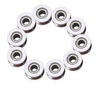 10pcs V624ZZ V Groove Roulement à Billes en Acier, Mini Roulements à Billes, roulement a bille, pour Système de Mouvement Linéaire de Rail, 4 x 13 x 6mm