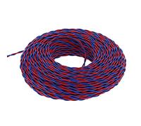 Ausla RVS 2 X 1 Câble de Fil Électrique Fil de Cuivre Isolé 100m 328.1ft PVC Rouge Bleu Calibre 56 AC300V de Raccordement Flexible pour Petits Outils Appareils Ménagers Câblage
