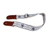 Ausla Sangle d'épaule Réglable en Nylon pour ukulélé avec Motif brodé et Extrémités en Cuir, Comprend une Corde et une épingle de Queue pour les Joueurs de Baryton Ténor de Concert Soprano (Style 2)