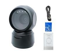 Ausla Scanner de Codes-Barres de Bureau sans Fil avec CMOS 2D QR Scanner de Codes-Barres BT 5.0 2000mAh LED Lumière de Remplissage Mains Libres USB 2.4G pour Caisse de Détail, Entrepôt, Bibliothèque