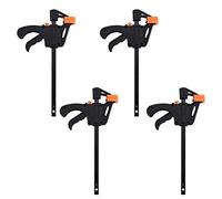 Ausla Serre-Joints à Main Rapides, Pinces de Serrage à Cliquet pour Travail du Bois, Distance de Serrage 10 cm, Set de 4 Pièces