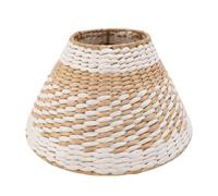 Ausla Shade Lampe, Table à Main Lempe à Lampe à Tissée à la Main pour E27 E14 Papier de Table et Roseaux 29.5x16,5 Cm (Type 1)