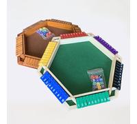 Ausla Shut The Box Jeu de Dés, Jeu de Société en Bois pour 1 à 6 Joueurs, Mathématiques Ludiques en Famille et Entre Amis (Brown)