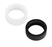 Ausla Smartring Lot de 2 Housses de Fines et Légères en Silicone pour Une Utilisation Active et en Salle de Sport, Compatibles avec Les Anneaux Intelligents, Noir et Blanc (S)