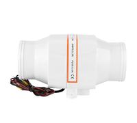 Ausla Souffleur d'air de Cale Marin en Ligne de 3 Pouces, Construction ABS, Ventilateur de Ventilation à Haut Débit 130 CFM pour Yacht Bateau RV (12V)