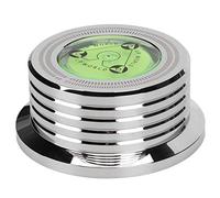 Ausla Stabilisateur de Poids Record, Pince en Aluminium avec Jauge de Niveau, élimine Les Vibrations pour l'utilisateur de Platine Vinyle de 7 Mm (Silver)