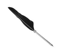 Ausla Stylo Plume, Stylo Plume avec, Ensemble de Bouteilles d'encre, Coffret, Carnet en Cuir avec Beau Motif de Feuilles et Pages en Bois, Luxe (BLACK)