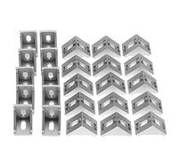 Ausla Support d'Angle en Forme de L en Aluminium 4040, Fixations à Angle Droit en Fonte d'Aluminium pour Meubles et Portes, 25 Pièces, Installation Facile