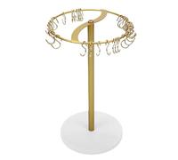 Ausla Support de Bandeau, Présentoir d'accessoires pour Cheveux en MDF avec 30 Crochets Détachables, Grande capacité, Rangement, Gain de Place pour la Chambre des Filles et des Tout-petits (GOLD)