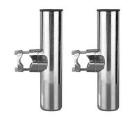 Ausla Support de Canne à Pêche en Acier Inoxydable, Lot de 2 Supports de Rail pour Rails de 1 à 1, , 4 Pouces, 32 Positions d'angle, Doublure en Caoutchouc pour Bateau, Kayak, Yacht, Pêche à la
