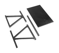 Ausla Support de Four à -Ondes, Support de Rangement de Cuisine à 2 Niveaux avec Cadre de Peinture en Fer Inoxydable et étagères en aggloméré, Organisateur de Comptoir de 57 X 38 X 38 Cm pour Les