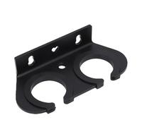 Ausla Support de Microphone en Fer ABS, Organisateur de Rangement pour Micro à Double Montage, 2 Emplacements avec Anneaux Antidérapants et Manchons de Protection pour Microphones à Main de Bureau,
