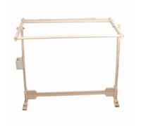 Ausla Support de Plancher à Point de Croix Réglable, 14ct 80cm 360 ° Grand Cadres de Broderie avec Cadre de Parchemin de Rail divisé, Supports et à Broderie, Matériau en Bois, Conception Confortable