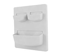 Ausla Support de Rangement Mural, Organisateur Mural en Matériau PP avec Ruban Adhésif Double Face Solide, Parfait pour Le Bureau de Cuisine de Salle de Bain, 8,5x8,5 Pouces (#2)
