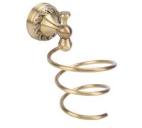 Ausla Support de Sèche-Cheveux Antique, Support Mural en Cuivre, Conception Peu Encombrante, Organisateur de Sèche-Cheveux Facile à Installer pour Salle de Bain et Salon