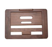 Ausla Support de Tablette Pliable en Bois de Noyer, 2 Réglages d'angle | Support de bureau pliable à plat, Position d\'esquisse, Compatible avec ordinateur portable, accessoire de lecture pour le