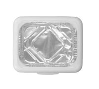 Ausla Support Double Conception pour Barquettes en Aluminium, Porte-Repas Isotherme avec Couvercle Amovible Léger et Portable pour Voyage Pique-Nique Fête Camping