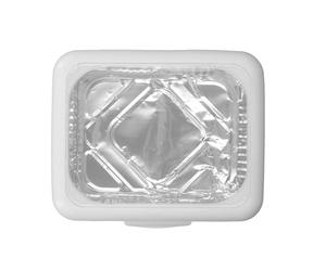 Ausla Support Double Conception pour Barquettes en Aluminium, Porte-Repas Isotherme avec Couvercle Amovible Léger et Portable pour Voyage Pique-Nique Fête Camping