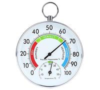 Ausla Thermomètre Hygrographe Intérieur Extérieur avec Anneau de Suspension pour Maison, Bureau, Serre, entrepôt.