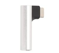 Ausla to 3.5mm Headphone Adapter, 32bit 384KHz DAC (Silver White) | Convertisseur haute résolution, coque en alliage d\'aluminium, prise coudée à 90 degrés, son sans perte pour les amateurs