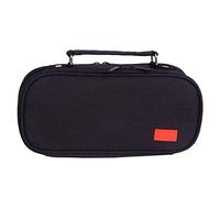 Ausla Trousse, Matériau en Toile, Double Grande capacité, Organisateur Multi-Compartiments pour étudiants et Artistes 9,45x4,72x2,95 Pouces (Black)