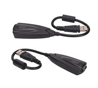 Ausla USB Virtual 7.Card, 3.5mm Stereo Headphone Adapter | Interface audio Plug and Play, logiciel de simulation 3D Xear, double prise audio, remplacement d\'ordinateur portable de