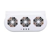 Ausla Ventilateur de Refroidissement pour Grille d'aération de Voiture ABS à énergie Solaire USB pour Fenêtre de Voiture, Vent Fort, Circulation d'air, Réduction des Odeurs 230 X 113 X 52 Mm pour