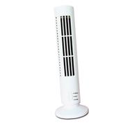 Ausla Ventilateur Tour USB, Ventilateur sans Pales avec 2 Vitesses et Oscillation pour Bureau et Maison (WHITE)