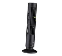 Ausla Ventilateur Tour USB, Ventilateur sans Pales avec 2 Vitesses et Oscillation pour Bureau et Maison (BLACK)