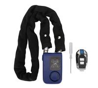 Ausla Verrou de Vélo à Télécommande, Chaîne en Acier Inoxydable 4, Verrou de Vélo avec Alarme Antivol à Code Numérique, Double Déverrouillage sans clé avec Localisateur (BLUE)