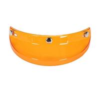 Ausla Visière Universelle pour Moto à 3 Boutons-pression, Pare-vent en Polycarbonate avec Conception Rabattable pour Casques Ouverts (ORANGE)