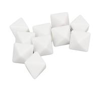 Ausla White Blanks Dice Set, 20 Pcs 8 Sided Customizable DIY Opaque Dice Set for Table Board Games, Party Favors, Math Counting and Teaching
