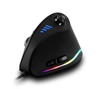 Ausla Zelotes C-18 Souris de Jeu Filaire Verticale avec 11 Boutons Programmables Lumière Réglable DPI 10000 RGB pour Les Jeux et Le Travail
