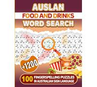 AUSLAN Food and Drinks Word Search - 100 Fingerspelling Puzzles In Australian Sign Language