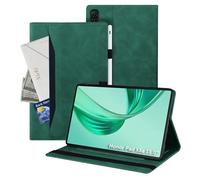 Auslbin Coque Compatible avec Honor Pad X8a 11, Tablette en Cuir PU étui Adaptée à Honor Pad X8a, Style en Cuir Classique, Vert