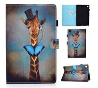 Auslbin Coque pour Lenovo Tab M10 FHD Plus 10.3 Pouces TB-X606X/TB-X606F,[Fonction Veille/Réveil Auto][Étui Housse de Protection Anti-Chute][ avec Carte de Documents Pocket],Girafe