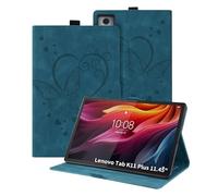 Auslbin Coque pour Lenovo Tab M11 Plus/K11 Plus 11.45" 2024, PU Étui Butterfly Cuir en Relief avec Fonction du Support, Flip Housse pour Tab M11 Plus/K11 Plus, Bleu